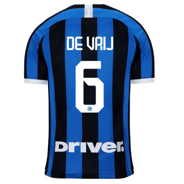 Camiseta Inter Milan NO.6 De Vrij 1ª Kit 2019 2020 Azul